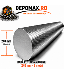 Bara rotunda aluminiu 240 mm, 3 metri, EN AW-6082